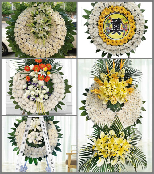 湖南永州祁阳县黄泥塘镇半边街村花圈速递
